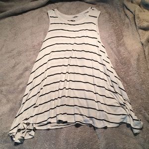 White & Black Striped Dress